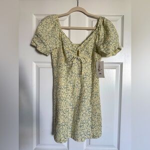 RVCA Lemon Gretel Linen Dress | Medium